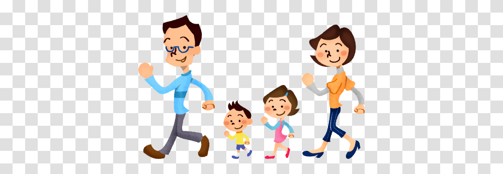 Family Walking Free Clipart Illustrations, People, Person, Human Transparent Png