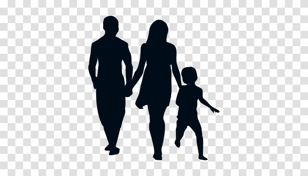 Family With Child Silhouette, Person, Human, Hand, People Transparent Png