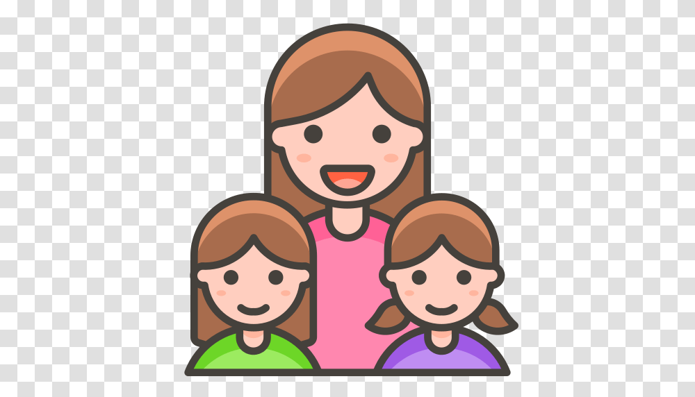 Family Woman Girl Girl Icon Free Of Free Vector Emoji, Doodle, Drawing, Female Transparent Png