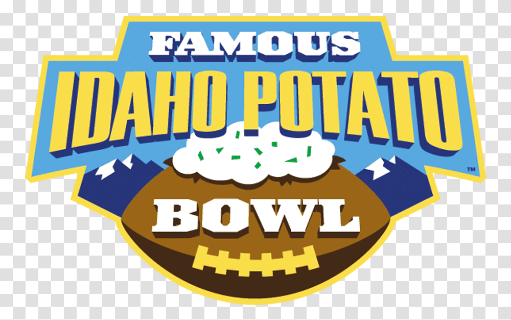 Famous Idaho Potato Bowl Logo Evolution History And Famous Idaho Potato Bowl, Word, Label, Text, Food Transparent Png