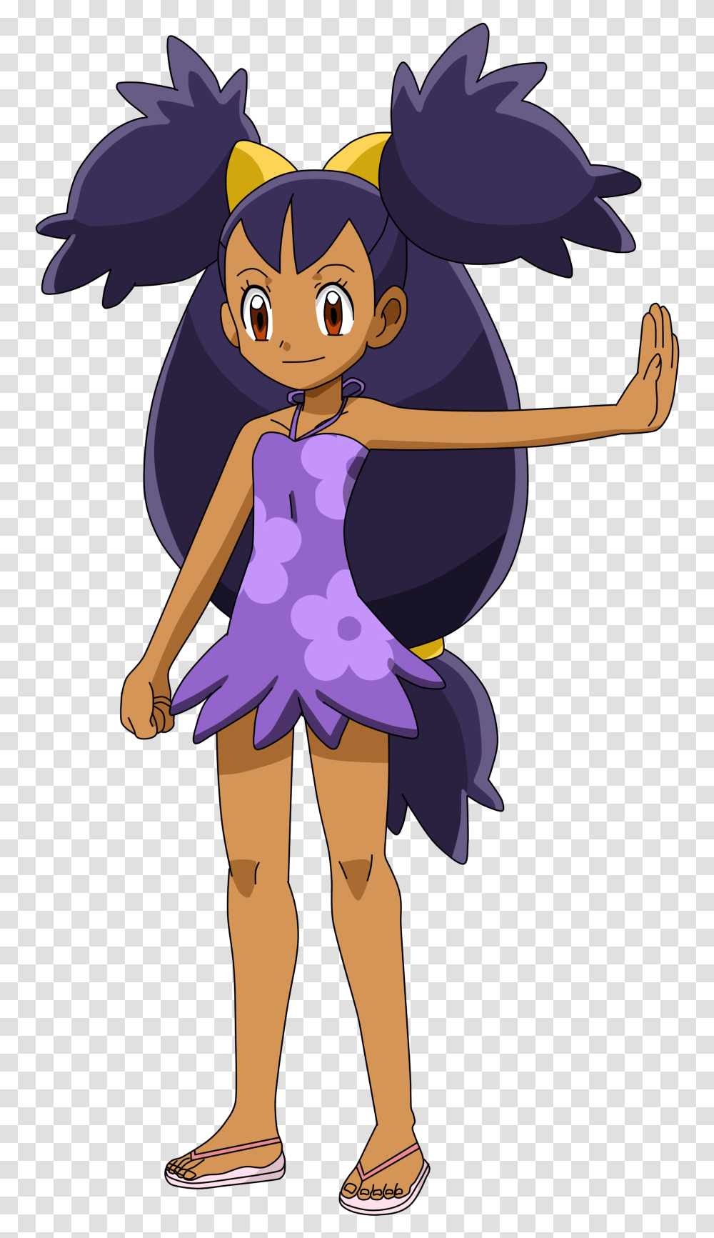 Fan Clipart Black And White Black Person In Pokemon, Female, Face, Girl Transparent Png