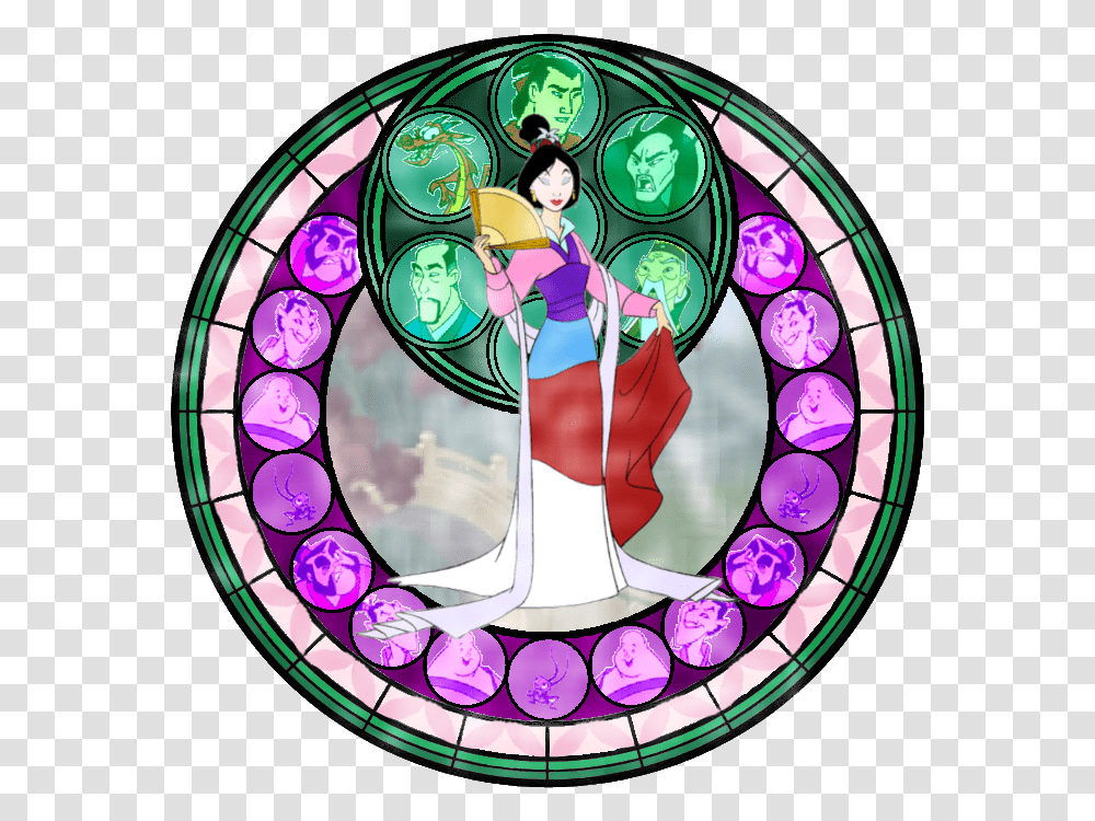 Fan Clipart Mulan Free For Download Merida Kingdom Hearts, Stained Glass, Painting Transparent Png