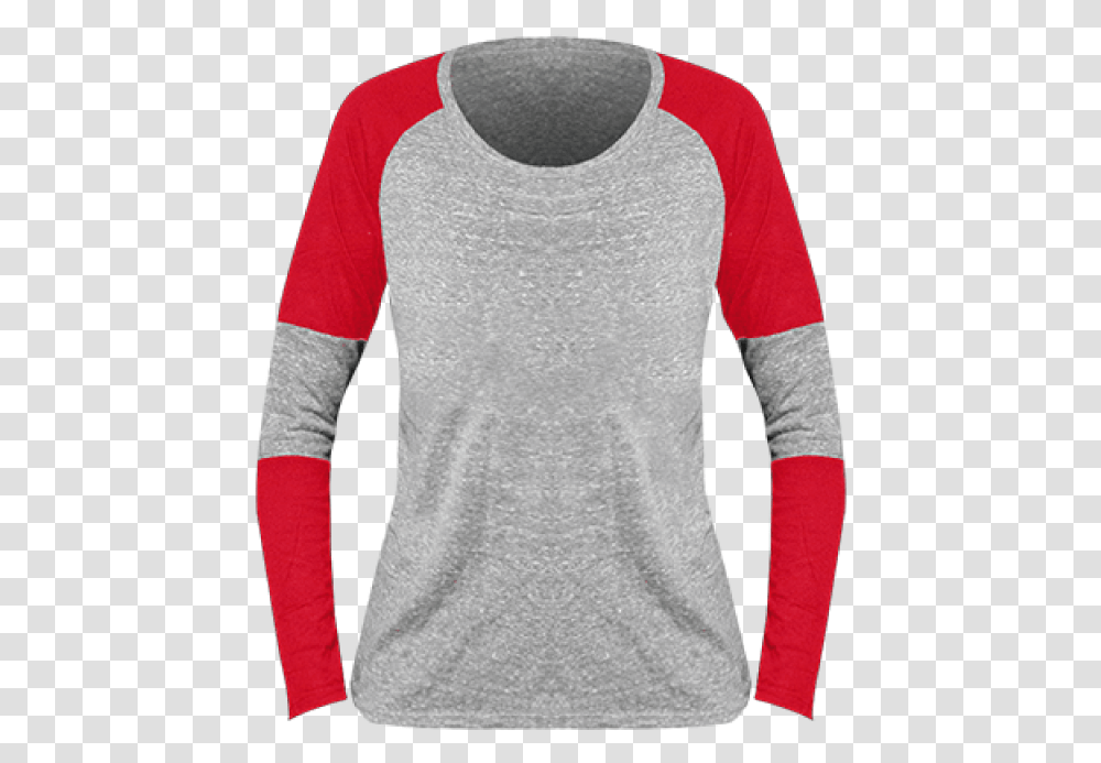 Fan Cloth Ladies Long Sleeve Tee Red, Apparel, Sweater, Sweatshirt Transparent Png