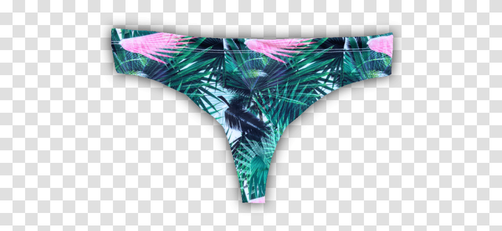Fan Palms Thong Panties, Clothing, Turquoise, Screen, Graphics Transparent Png