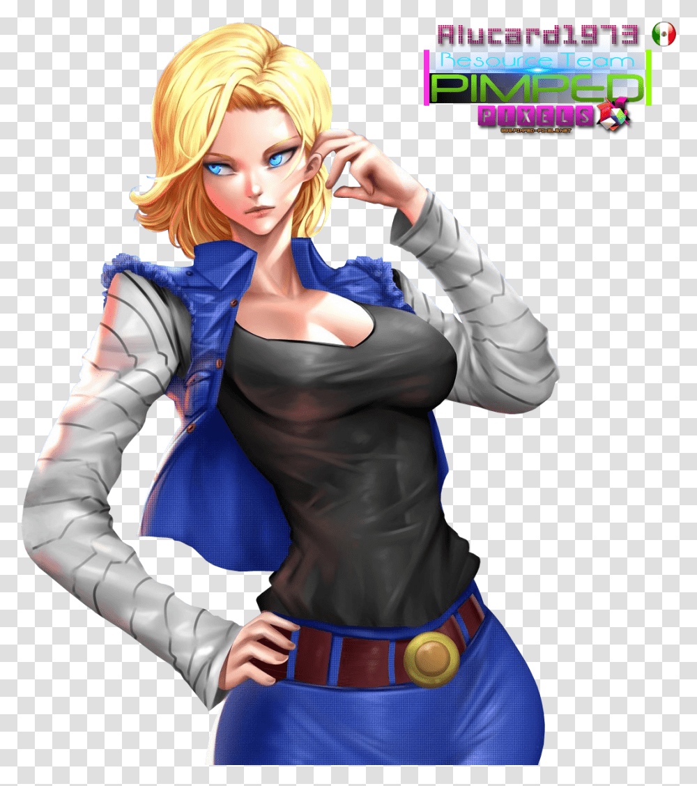 Fanart Android 18 Androide 18 Fan Art, Apparel, Person, Human Transparent Png