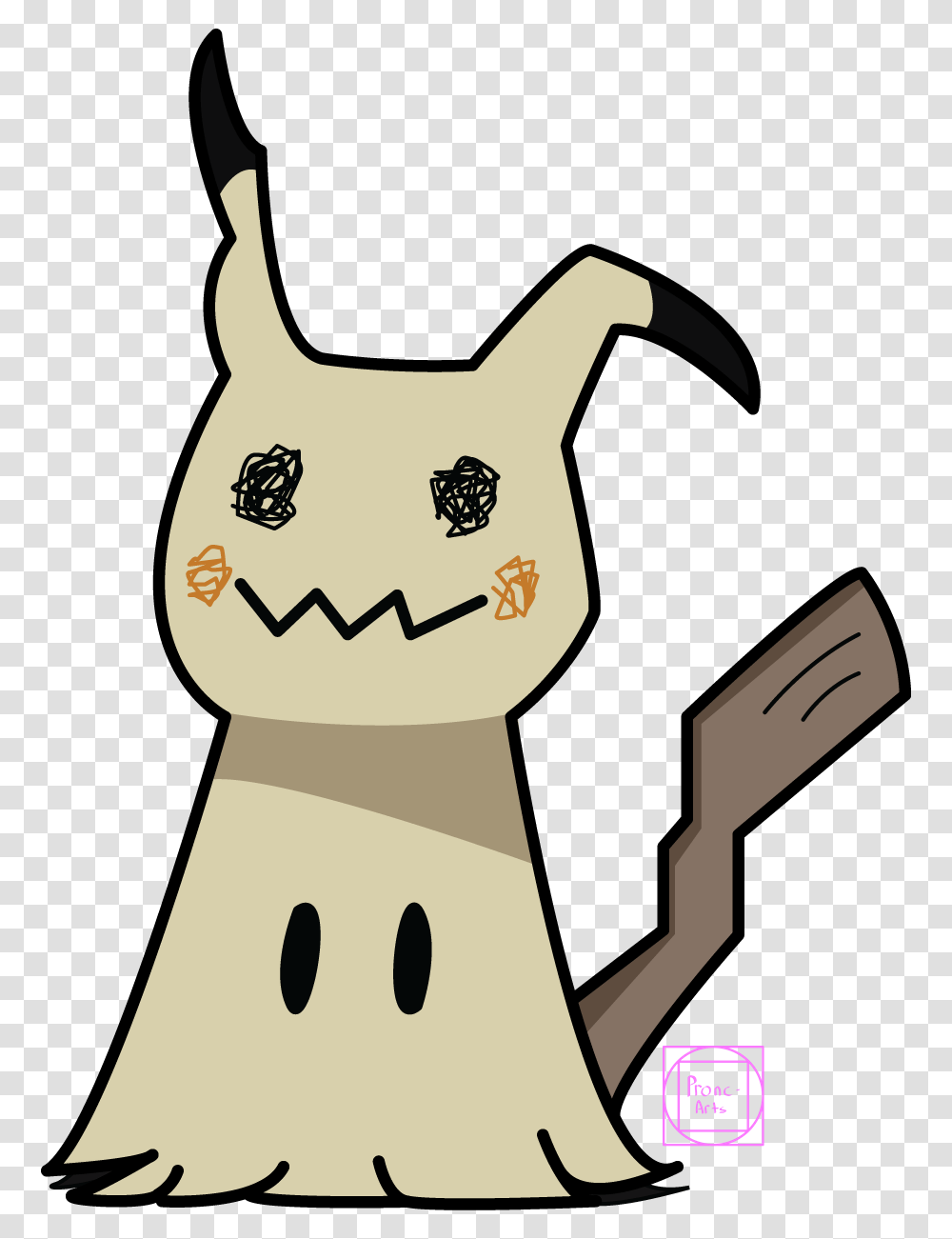 Fanartvector Mimikyu Cartoon, Label, Hand Transparent Png