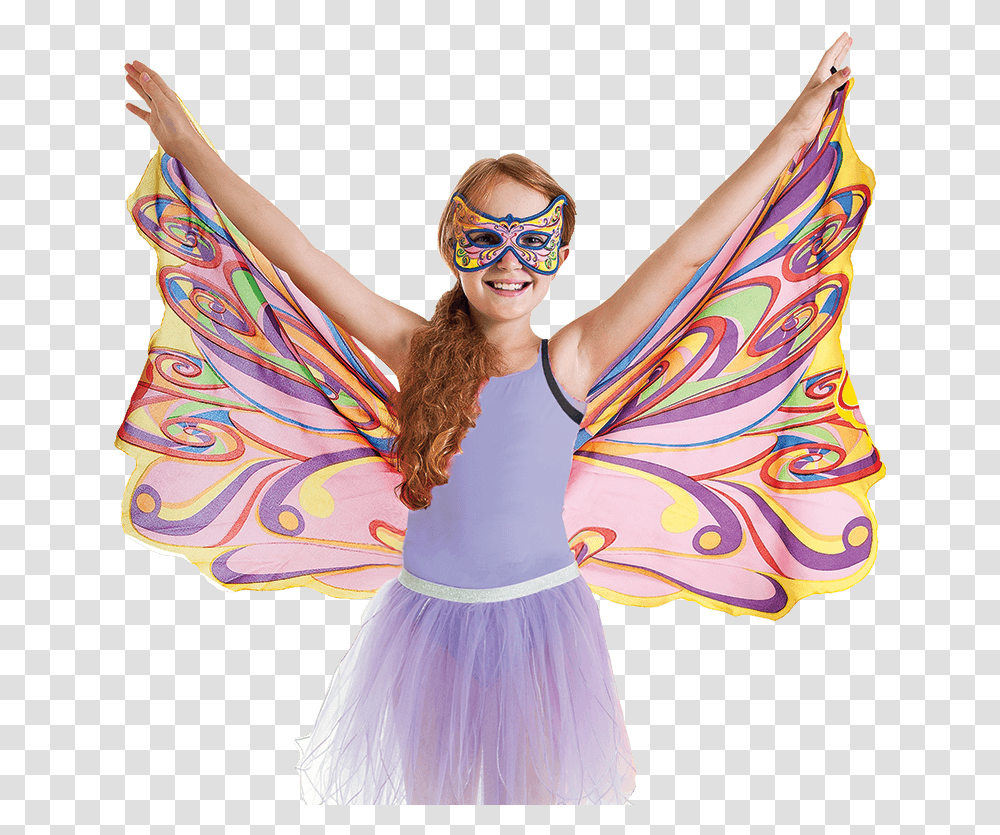 Fanciful Wings For Dress Up Dreamy Dress Ups Wings Fairies, Dance Pose, Leisure Activities, Person, Costume Transparent Png
