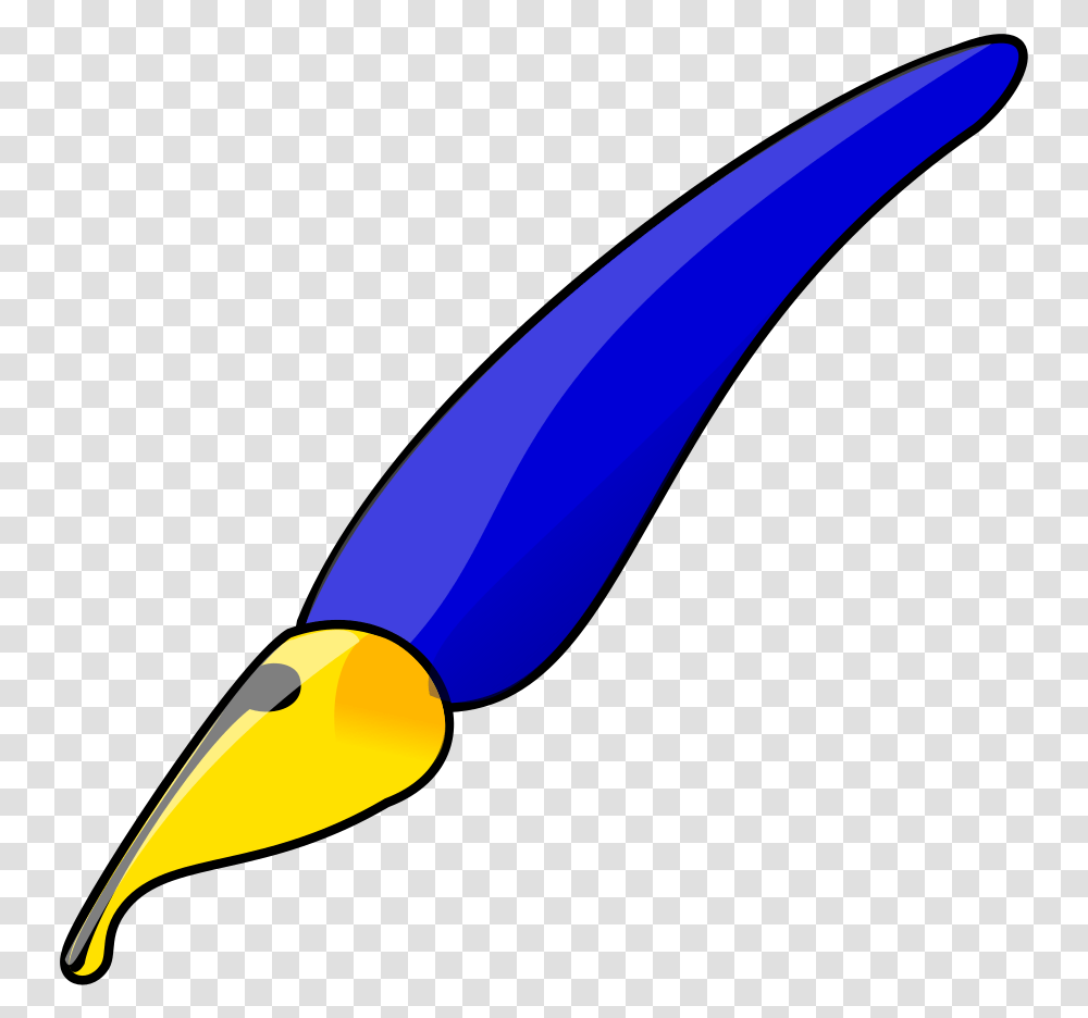 Fancy Blue Pen Svg Clip Arts Pen Clip Art, Tool, Brush, Hoe, Toothbrush Transparent Png