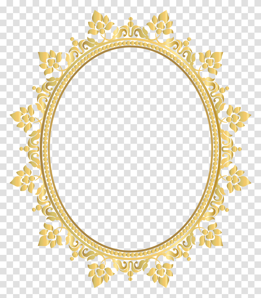 Fancy Border, Oval, Gold, Staircase, Pattern Transparent Png