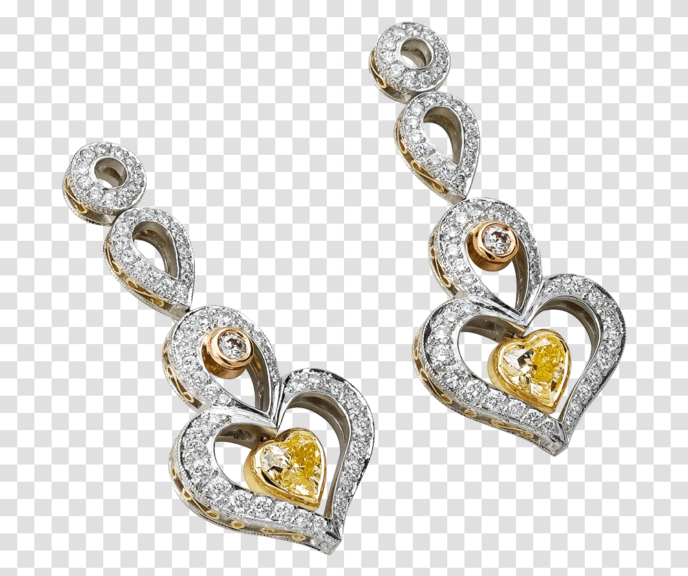 Fancy Colored Diamond Heart Shaped Earrings Solid, Necklace, Jewelry, Accessories, Accessory Transparent Png