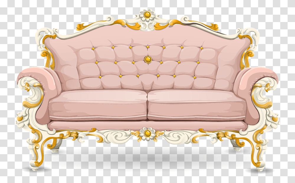Fancy Couch Download Pink Fancy Couch, Furniture, Birthday Cake, Dessert, Food Transparent Png