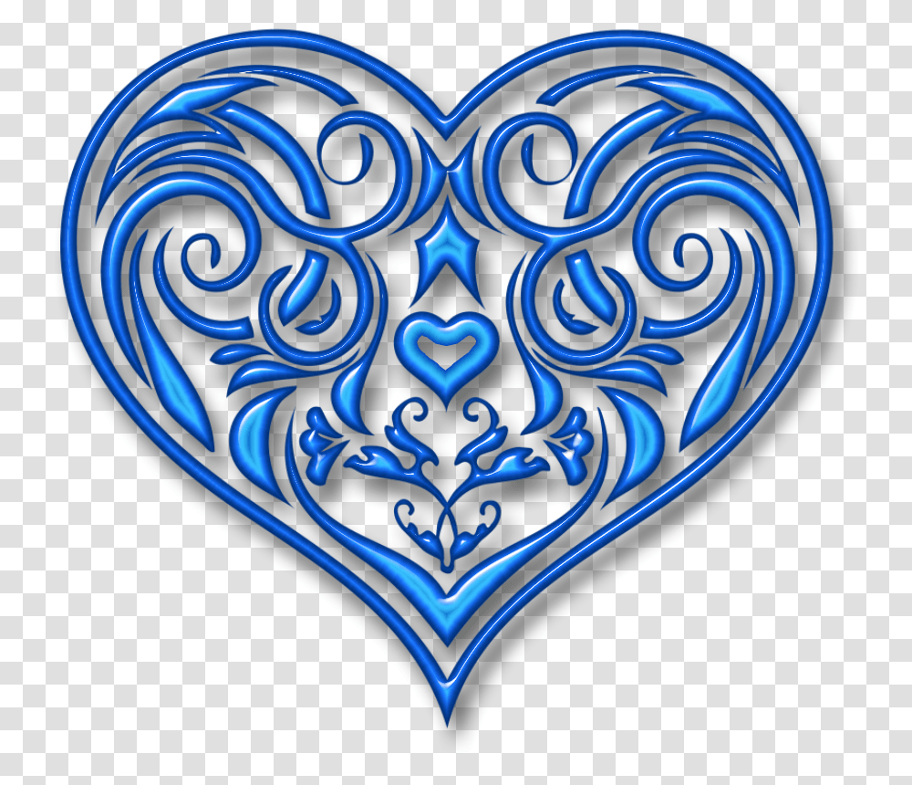 Fancy Decorative Heart Clipart, Rug, Pattern, Emblem Transparent Png