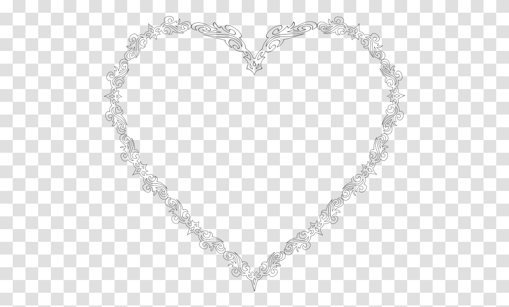 Fancy Decorative Line Art Heart Heart, Gray, World Of Warcraft Transparent Png