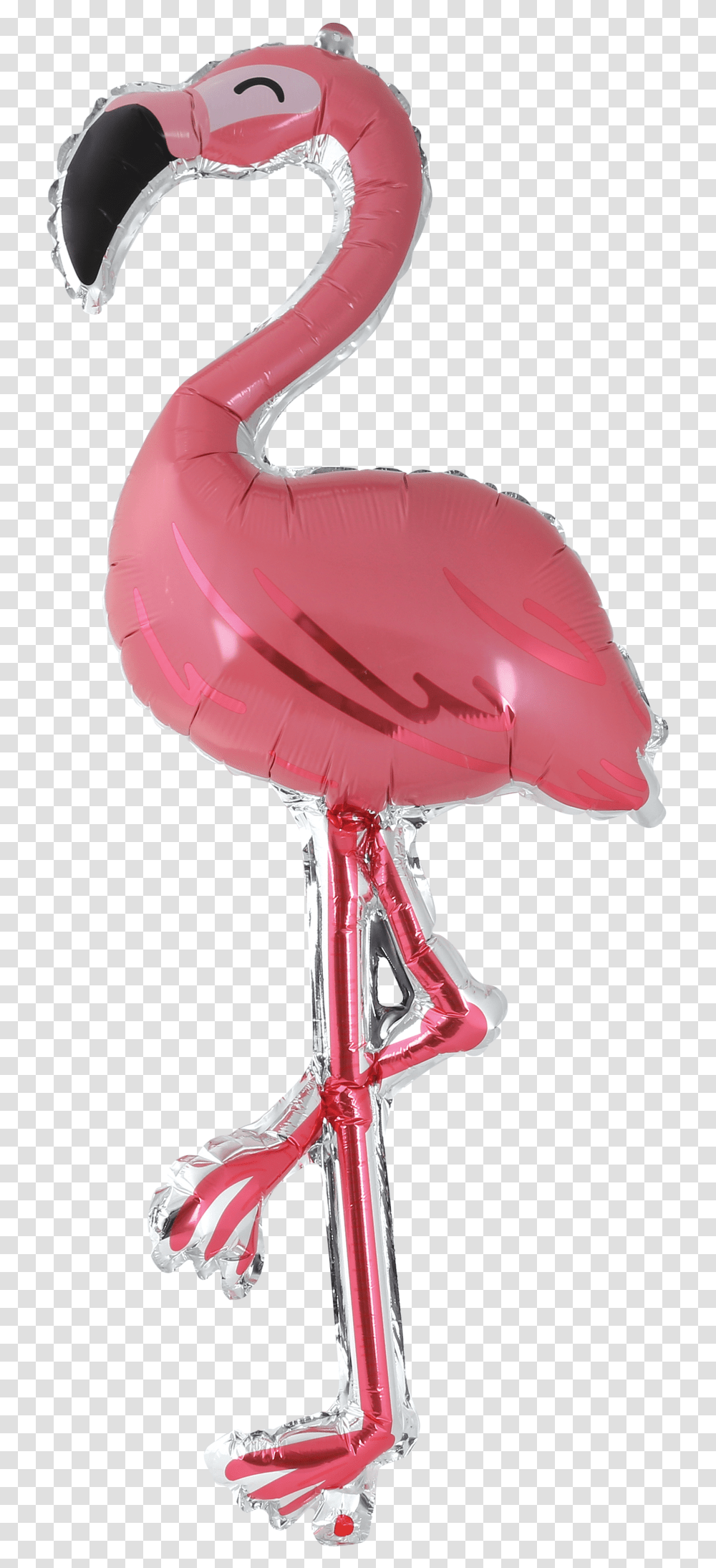 Fancy Foil Flamingo Balloon - Xonex Water, Bird, Animal, Beak Transparent Png