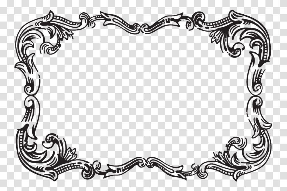 Fancy Frame Clip Art N18 Free Image Black And White Design, Oval, Dragon Transparent Png