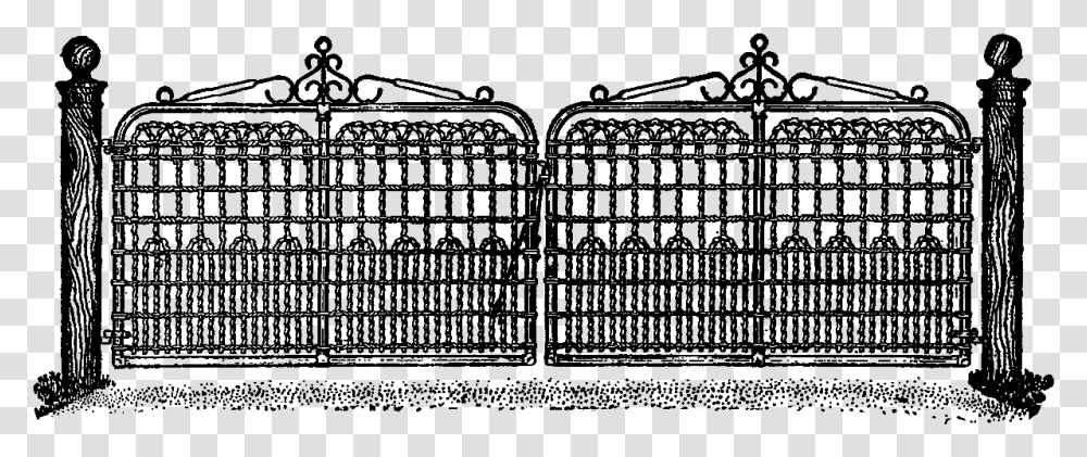 Fancy Gate Image Fence, Nature, Outdoors, Outer Space, Astronomy Transparent Png
