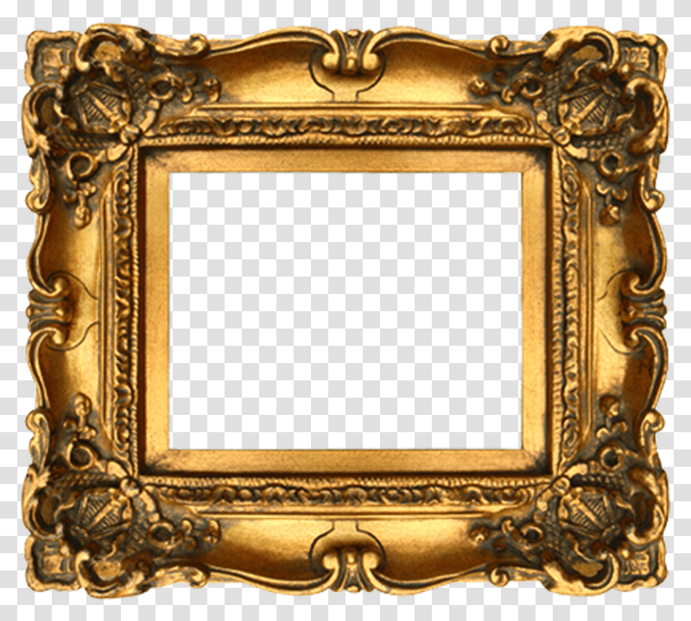 Fancy Gold Picture Frame, Bronze, Painting, Treasure Transparent Png
