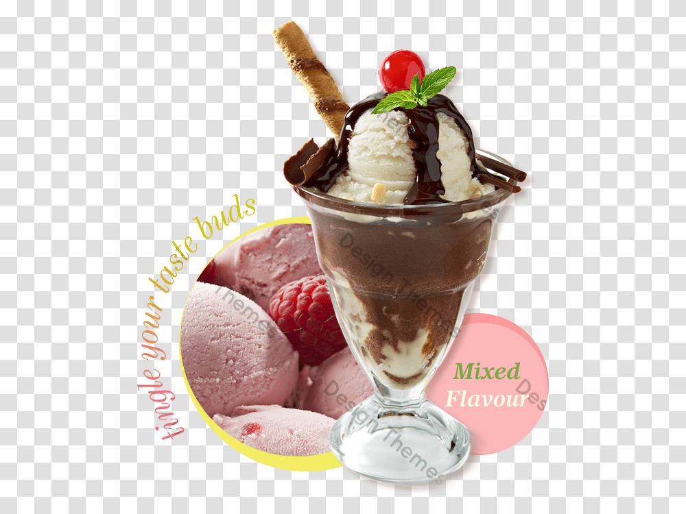 Fancy Ice Cream Sundae Download Khatri Bandhu Ice Cream, Dessert, Food, Creme, Plant Transparent Png