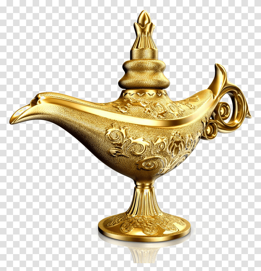 Fancy Lamp Image Oil Lamp Genie, Gold, Bronze, Treasure, Furniture Transparent Png