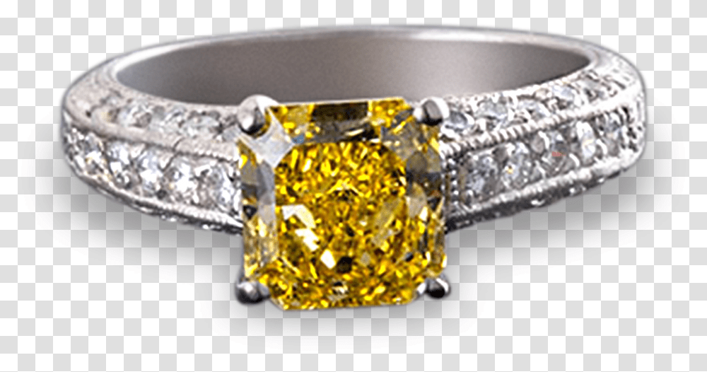 Fancy Vivid Yellow Diamond Ring Pre Engagement Ring, Accessories, Accessory, Gemstone, Jewelry Transparent Png