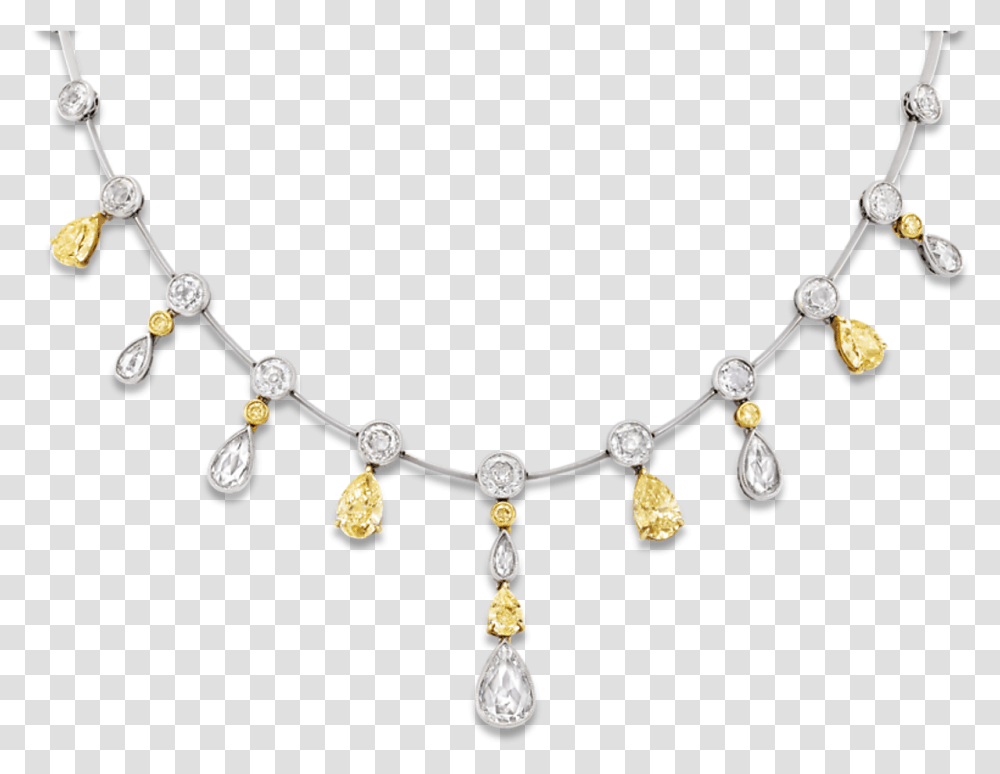 Fancy Yellow And White Diamond Necklace Necklace, Jewelry, Accessories, Accessory, Gemstone Transparent Png