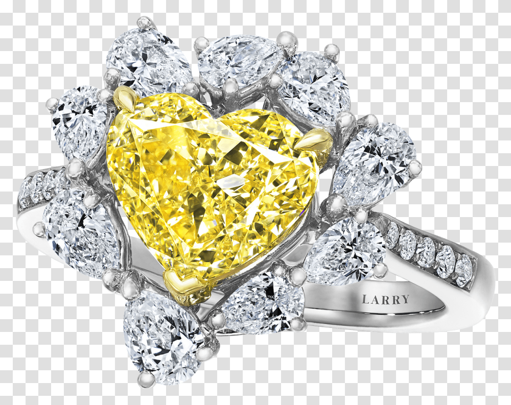 Fancy Yellow Heart Shaped Ring Heart Shape Yellow Diamond, Gemstone, Jewelry, Accessories, Accessory Transparent Png