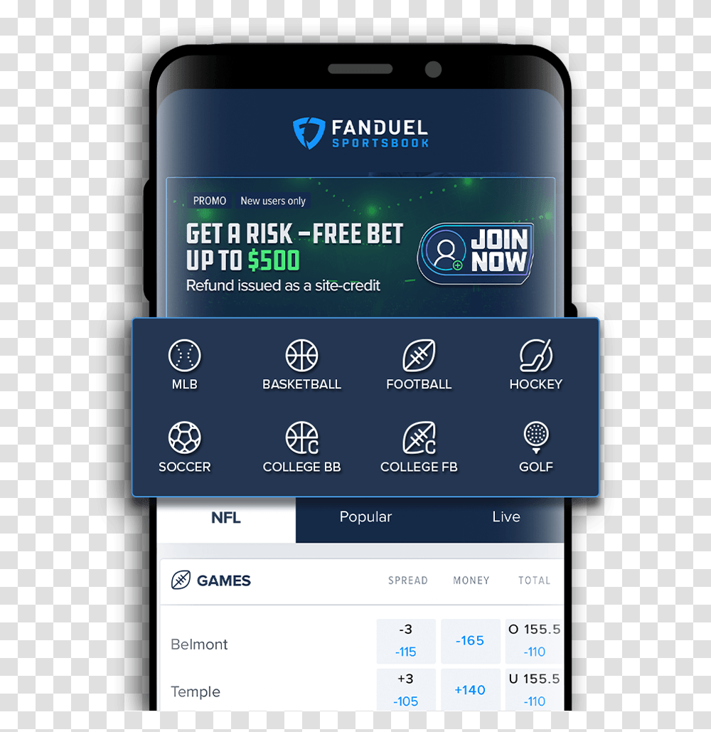 Fanduel App On Mobile Phone Mobile Phone, Electronics, Screen, Poster Transparent Png