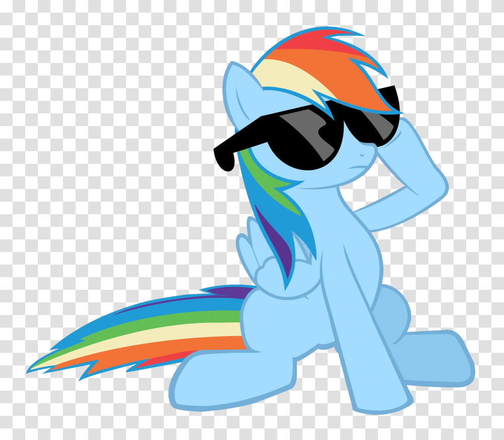 Fanmade Rainbow Dash In Sunglasses Rainbow Dash Cooler, Apparel Transparent Png