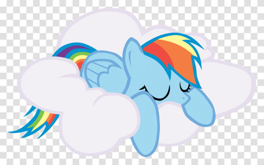 Fanmade Rainbow Dash Sleeping On Cloud My Little Pony Rainbow Dash Sleeping, Food, Sweets Transparent Png
