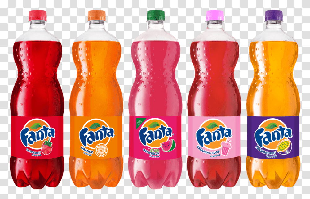 Fanta Bottles, Soda, Beverage, Drink, Ketchup Transparent Png