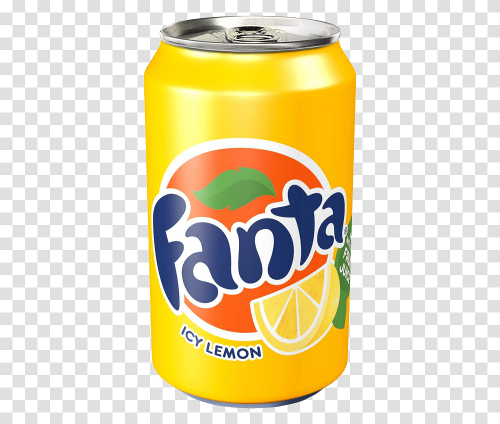 Fanta Lemon Fanta Can, Tin, Bottle, Beverage, Drink Transparent Png