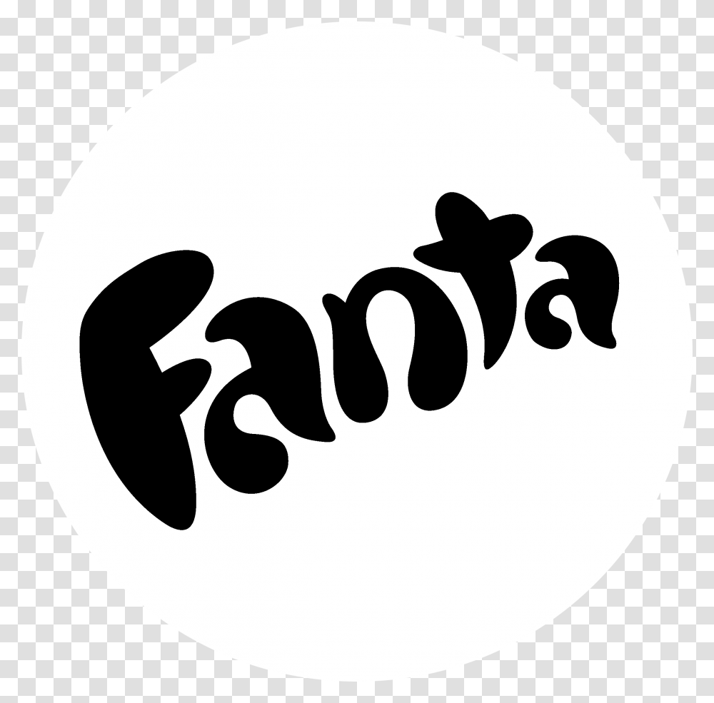 Fanta Logo Black And White Fanta, Stencil, Hand Transparent Png