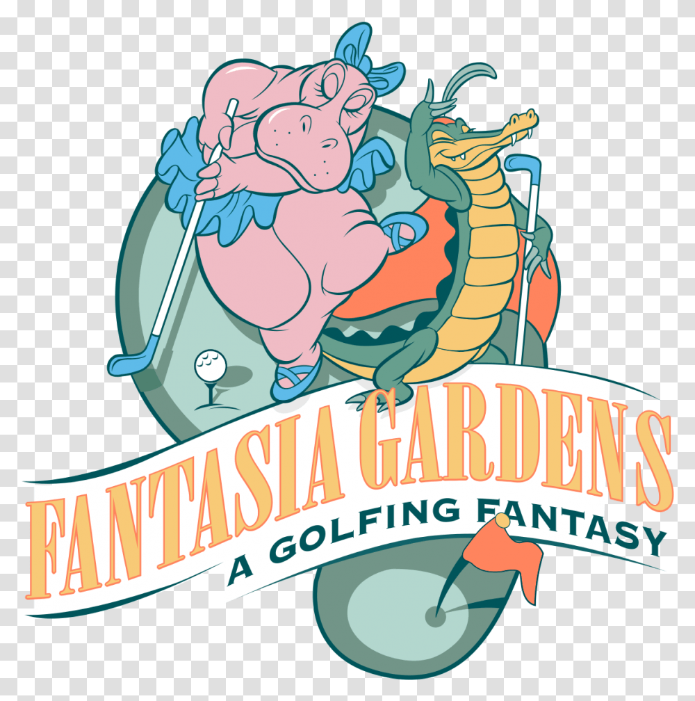 Fantasia Gardens Miniature Golf Fantasia Gardens Mini Golf Logo, Advertisement, Poster, Crowd Transparent Png