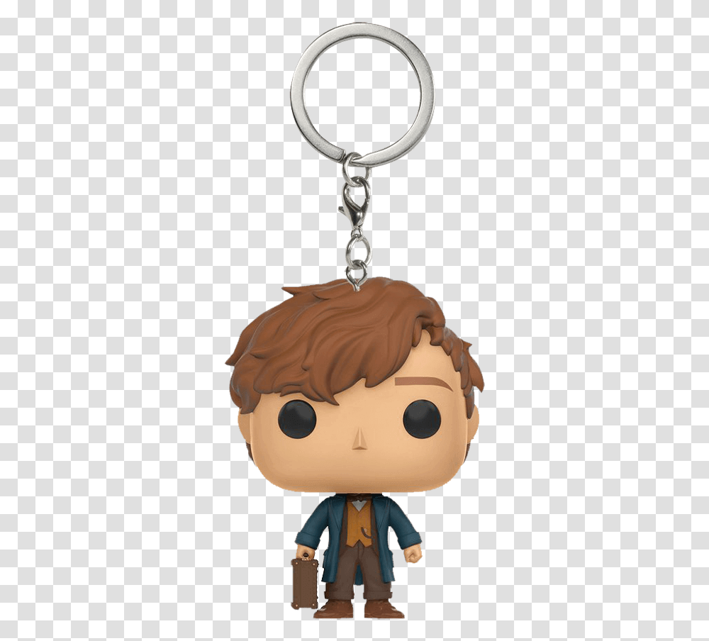 Fantastic Beasts Newt Scamander Pop Keychain Funko Pop Keychain Tbbt, Toy, Doll, Person, Human Transparent Png