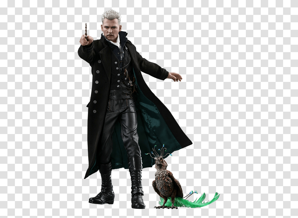 Fantastic Beasts The Crimes Of Grindelwald Toys, Person, Overcoat, Bird Transparent Png