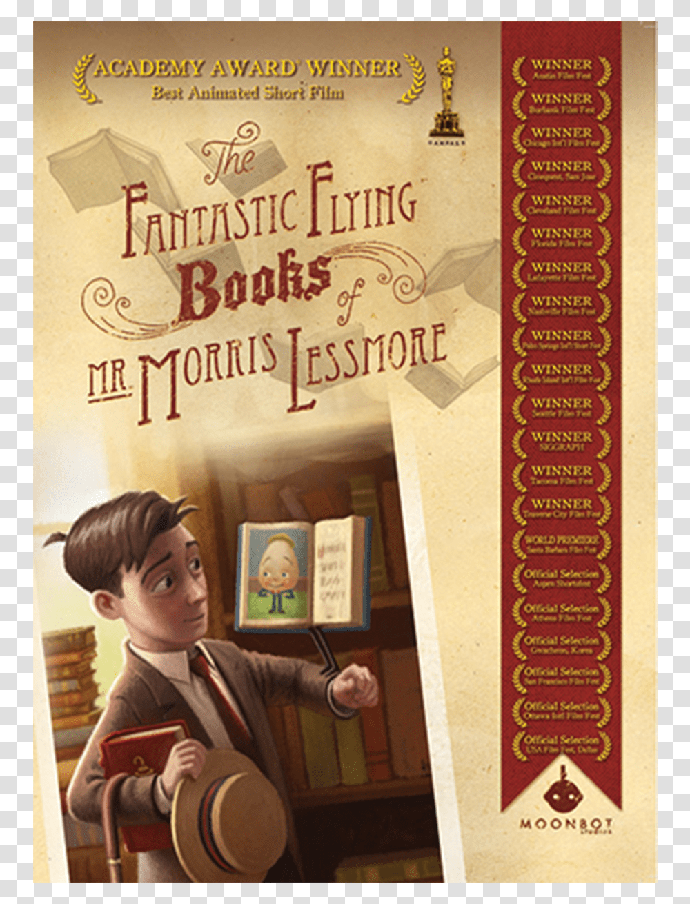 Fantastic Flying Books Of Mr Morris Lessmore Poster, Person, Human, Apparel Transparent Png