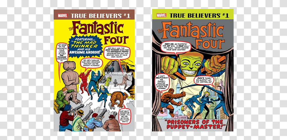 Fantastic Four Puppet Master Comic, Comics, Book, Person, Human Transparent Png