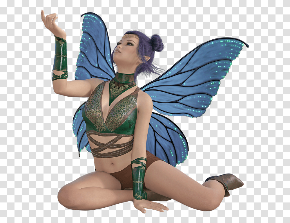 Fantasy Elf Women Fairy Beautiful 3d Lovely Fairy, Costume, Person Transparent Png