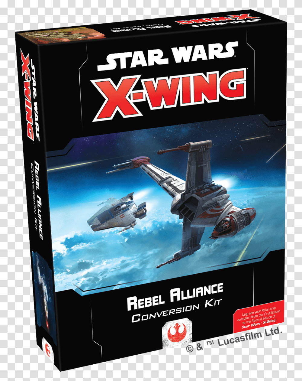 Fantasy Flight Games Star Wars X Wing 2e Rebel Alliance Conversion Kit Wing, Spaceship, Aircraft, Vehicle, Transportation Transparent Png