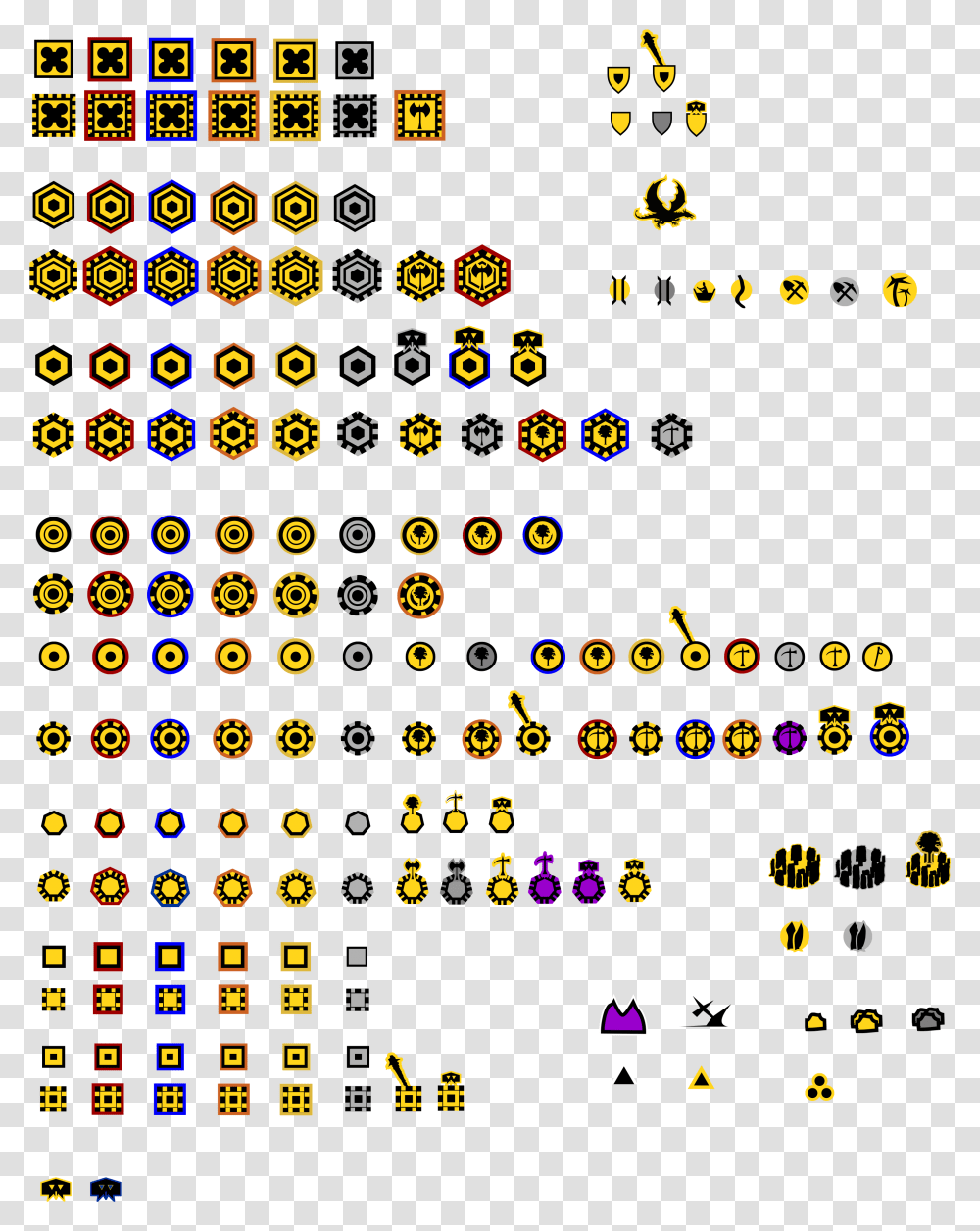 Fantasy Symbols Group Map Icons Fantasy, Pac Man, Menu Transparent Png