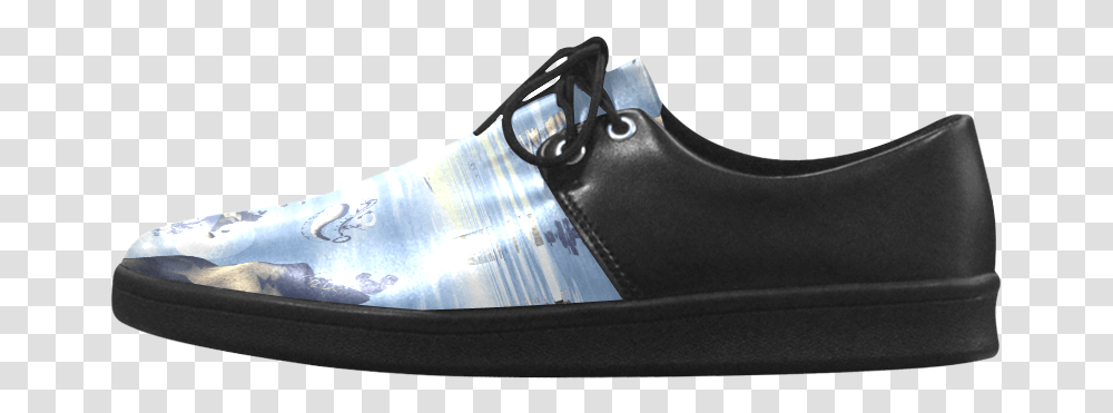 Fantasy World With Flying Rocks Over The Sea Brogue Leather, Shoe, Footwear, Apparel Transparent Png