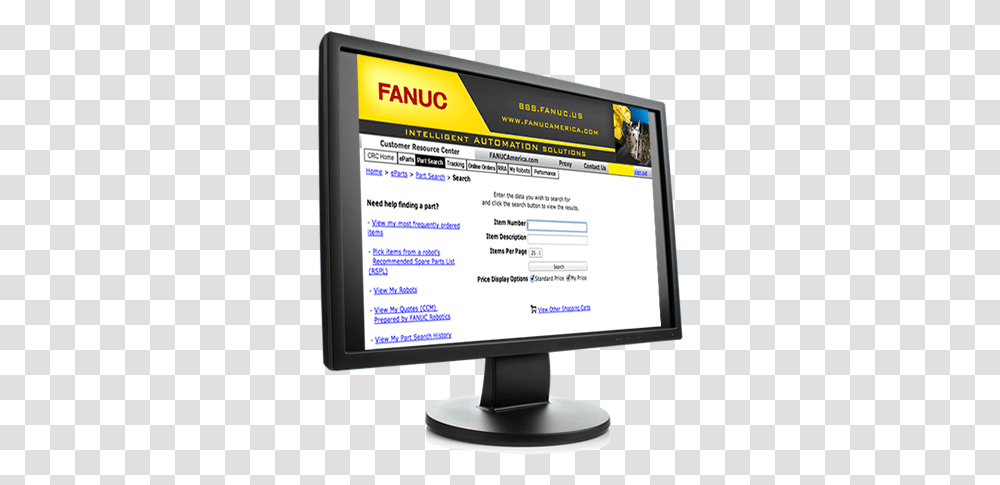 Fanuc Customer Login For All Product Lines America Electronics Brand, Monitor, Screen, Display, LCD Screen Transparent Png