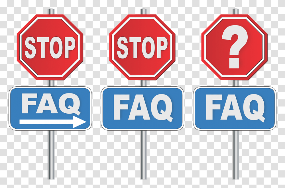 Faq Sign Help Support Question Ask Information Stop Sign, Road Sign, Stopsign Transparent Png