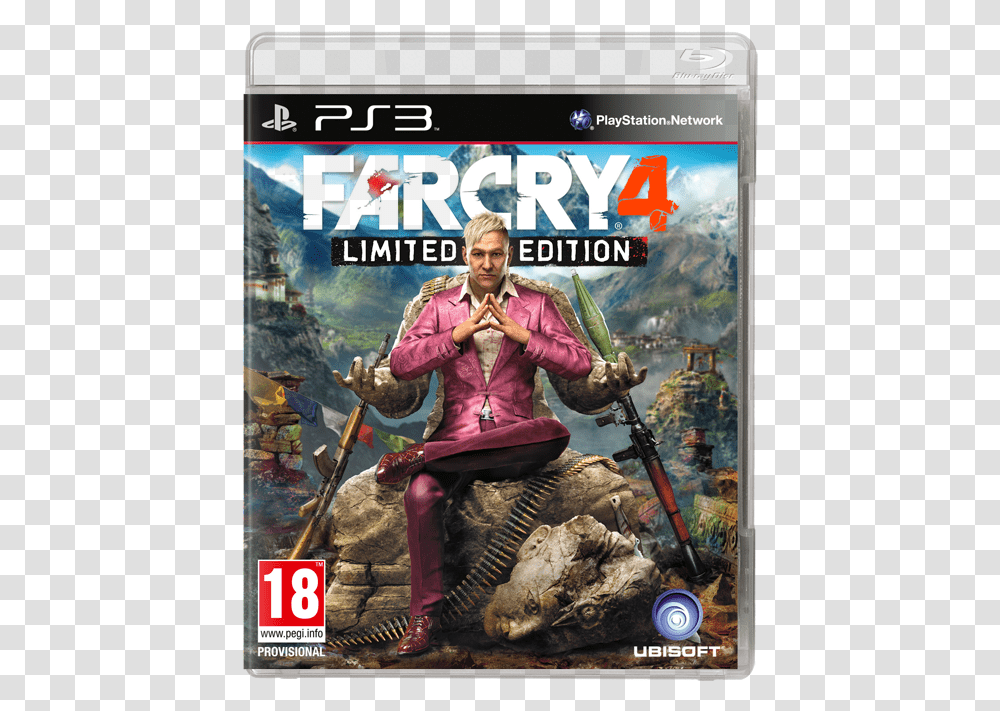 Far Cry 4 Xbox One Box, Poster, Advertisement, Person, Book Transparent Png