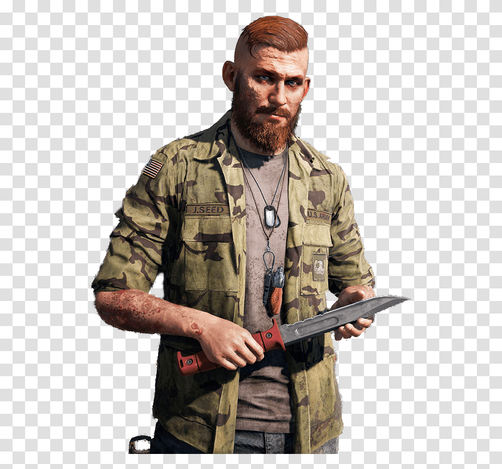 Far Cry 5 Jacob Seed, Skin, Person, Human, Face Transparent Png
