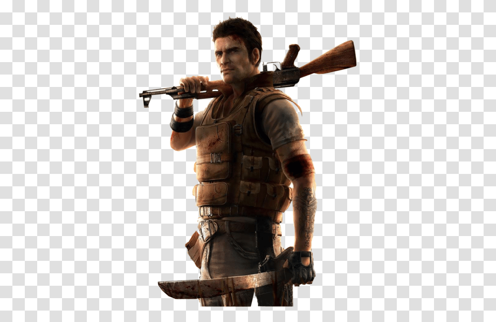 Far Cry Download Hd Far Cry 2 Desktop Background, Person, Weapon, People, Gun Transparent Png