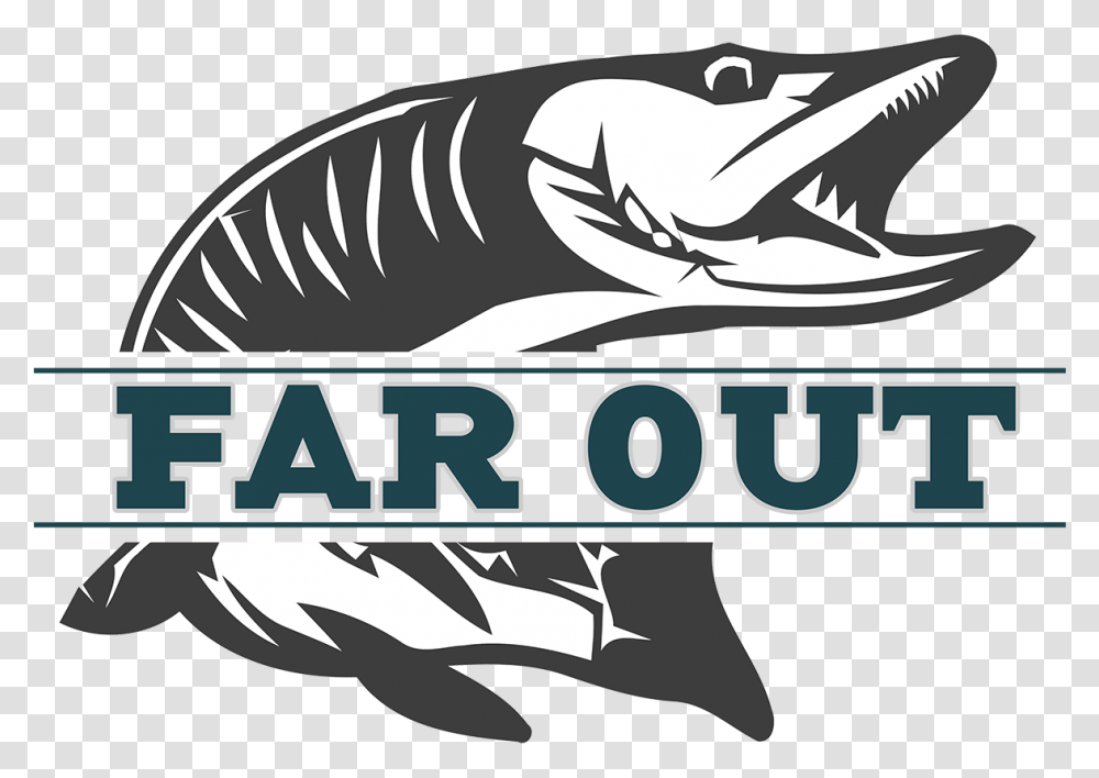 Far Out Fly Fishing Logo Fishing Logo, Animal, Text, Reptile, Sea Life Transparent Png
