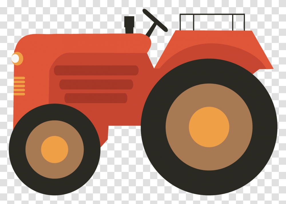 Farm Agriculture Clip Red Tractor Vector Tractor Illustration, Vehicle, Transportation, Electronics, Tire Transparent Png