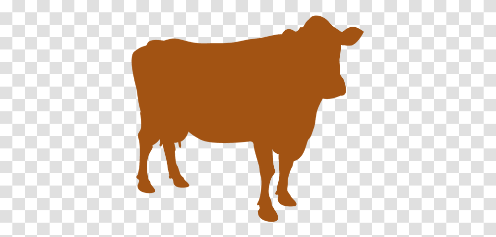 Farm Animal Cow Silhouette & Svg Vector File Silueta De Vacas, Bull, Mammal, Cattle, Angus Transparent Png