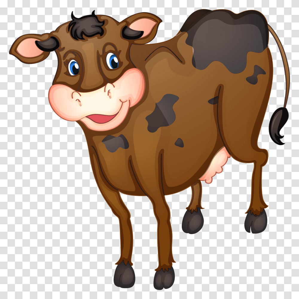 Farm Animals Clip Art Recipe Cards Cows Country, Cattle, Mammal, Calf, Dairy Cow Transparent Png